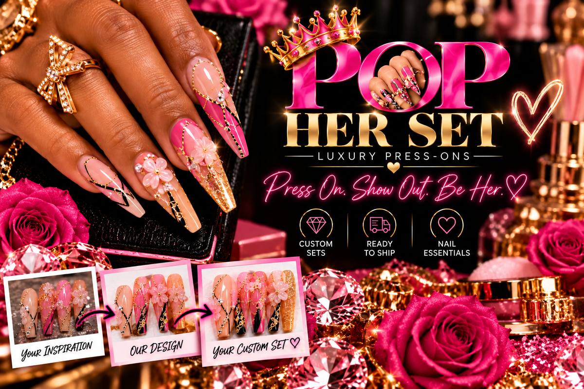 Custom Press-On Nail Set - Designed Just for You
